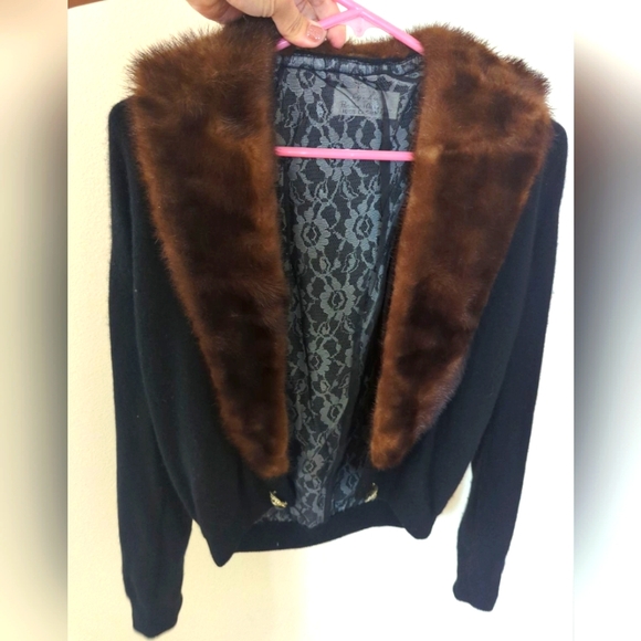 Sweater with Genuine Mink Linker